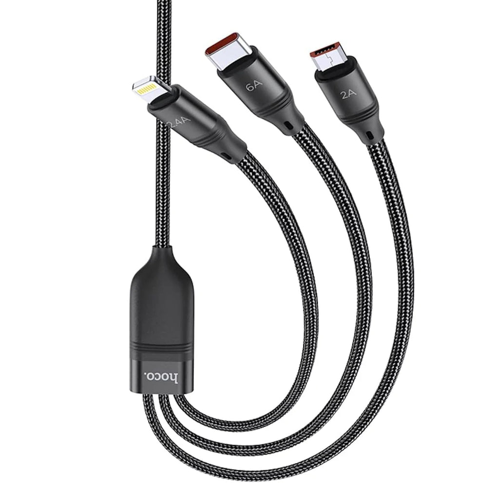 Hoco 3‑in‑1 USB Cable (U104)